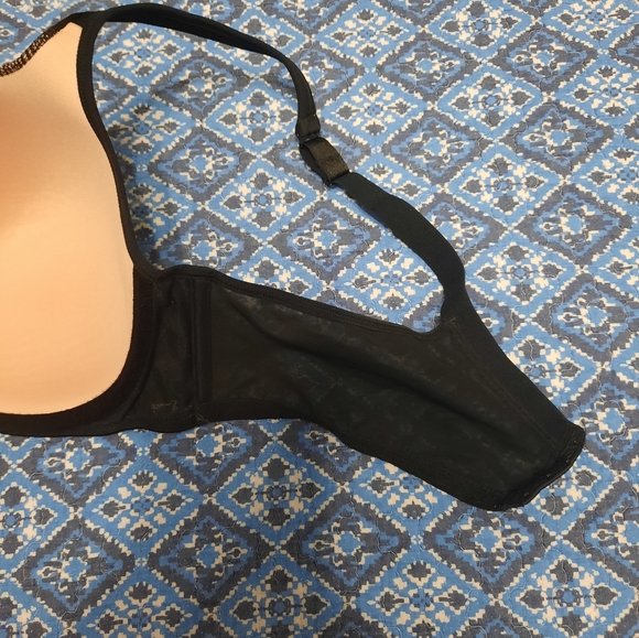 Deesse Black & Pink Lace Overlay Bra 40G - Picture 7 of 10